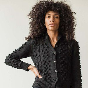 First Rite: Bobble Cardigan in Black (XS, new)
